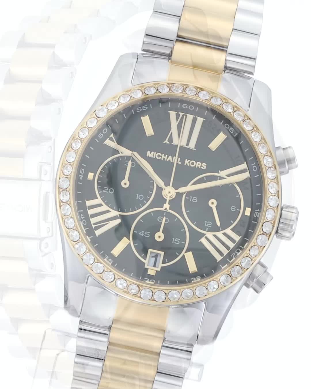 Amazon.co.jp: Michael Kors LEXINGTON クロノグラフ ツートーン